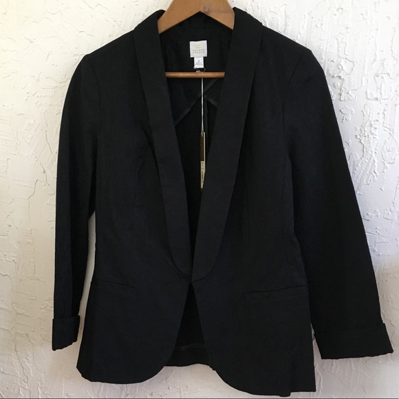 NWT Lauren Conrad 3/4 sleeve Blazer.  Black Floral - Picture 2 of 5